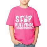 pddstance Pink Shirt Day 2024 for Kids, Unisex Round Neck Cotton Anti Bullying Be Kind T-Shirt for Every Child Boys Girls