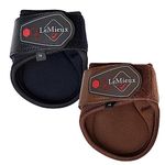 LeMieux Impact Compliant Fetlock Horse Boots Pair in Brown with Moulded Protective Strike Area, Mesh Vents & Double Lock Closure - Large