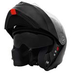 Zorax Black XXL (63-64cm) ZOR-838 Double Visor Modular Flip up front Motorcycle Motorbike Helmet ECE 2206 Approved