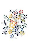 Daisy Style Hand-Blown Flower Glass Beads, Decorative Gems - Thicker and Consistently Sized (1/4" to 3/8" inches) Assorted Colors (30 Pack)