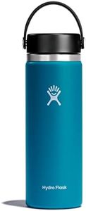 HYDRO FLASK - Water Bottle 591 ml (20 oz) - Vacuum Insulated Stainless Steel Water Bottle Flask with Leak Proof Flex Cap with Strap - BPA-Free - Wide Mouth - Laguna