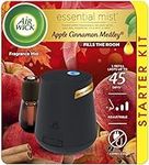 Air Wick Essential Mist Starter Kit (Diffuser + Refill), Apple Cinnamon, Fall Scent, Fall Spray, Essential Oils Diffuser, Air Freshener Black