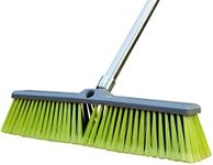 PHYEX 18" Push Broom with Adjustable Long Handle, Multi-Surface Floor Scrub Brush for Cleaning Deck, Patio, Garage, Driveway