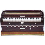 Maharaja Musicals Harmonium - 9 Stop - Sangeeta - 3 1/2 Octave - Coupler Function, Book, Bag - Tuned To A440 - Mahogany Color (PDI-DC)
