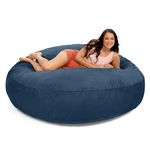 Jaxx 6 Foot Cocoon - Large Bean Bag Chair for Adults, Navy