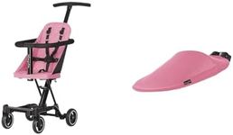 Dream On Me Lightweight and Compact Coast Rider Stroller with One Hand Easy Fold, Adjustable Handles and Soft Ride Wheels, Pink & Coast Rider Stroller Canopy for Dream On Me Coast Rider Stroller, Pink