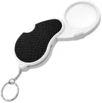 Flip Head Magnifier for Reading - Small Keychain Reading Magnifying Glass with Light for Reading Mini Magnifying Glass Light with Lid - Led Light Keychain Magnifier Folding Pocket Magnifier with Light
