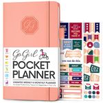 GoGirl Planner and Organizer for Women – Pocket Size Weekly Planner, Goals Journal & Agenda to Improve Time Management, Productivity & Live Happier. Undated – Start Anytime, Lasts 1 Year – Peach Pink