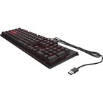 HP Omen Encoder Customizable Mechanical Gaming Keyboard with Cherry MX Red Keys, Full N-Key Rollover, LED Backlit, USB (6YW76AA), 6YW76AA#ABA