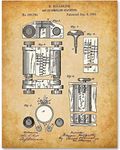 First Computer 1889 Patent - Classic Technology Art Poster, Art of Compiling Statistics, Great Gift for Programmers and Nerd Geeks, 11x14 Unframed Vintage Patent Print Poster