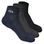 HEELIUM Bamboo Socks For Men | Quarter Length | Odour-Free & Breathable | Padded Base & Anti-Bacterial | 3X Softer Than Cotton Socks, Assorted