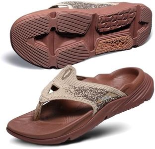 PCSsole Plantar Fasciitis Sandals for Women - High Arch Support Flip Flops with Comfort Cushion & Rubber Sole - Recovery Thong Orthotic Sandals for Foot Pain - Flat Feet - Arch Pain - Heel Pain