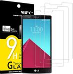 NEW'C 3 Pack Designed for LG G4 Screen Protector Tempered Glass, Anti Scratch, Bubble Free, Ultra Resistant