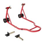 SPECSTAR Motorcycle Paddock Stand 200kg Capacity Rear Wheel Lift with U & L Fork Adjustable Swingarm Spool Stands for Motorbike Garage Repair Use