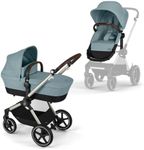 CYBEX Gold EOS Lux 2-in-1 Stroller, Travel System, from Birth to 22 kg (Approx. 4 Years), Lux, Sky Blue