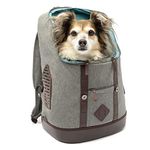 Kurgo Rucksack, Backpack for Small Dogs and Cats, Ideal for Hiking, Commuting or Travel, Waterproof Bottom, Heather Grey