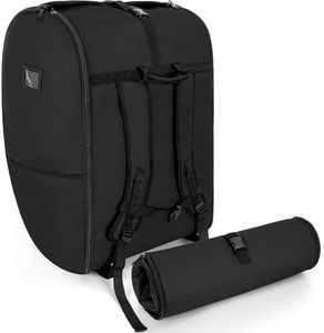 WELIDAY Padded Car Seat Travel Bag Compatible with Doona, Infant Car Seat Travel Bag, Foldable Car Seat Stroller Gate Check Bag for Airplane (Black)