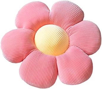 WYIKE Flower-Shaped Cute Pillow, Flower Cushion, Reading Pillow and Leisure and Comfortable Pillow, Car Cushion (Pink/Yellow, 60cm*60cm)