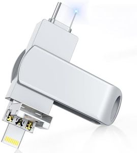 256GB Photo Stick for iPhone Flash Drive,4 in 1 Type-C+USB3.0+Lightning+Micro USB Memory Stick Thumb Drives for Photos Videos iPhone USB Flash Drive External Storage for iPhone/iPad/Samsung/Android/PC