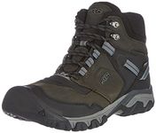 KEEN Men's Ridge Flex Mid Waterproof Hiking Boots, Magnet/Black, 7.5 UK