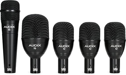 Audix FP5 Fusion Series 5-piece Drum Mic Kit for Kick, Snare, and Toms with Travel Case - Black