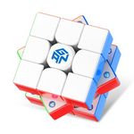 GAN356 Maglev 3x3 Magnetic Speed Cube Stickerless Gans 356M Magic Cubes, Magnetic Levitation Cube, 76 Magnets, Numerical Tuning Setting, Holiday Birthday Gifts for Kids Teens Adults