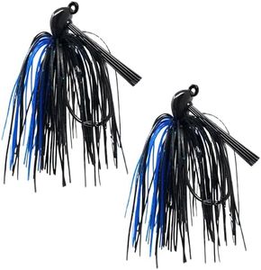 Reaction Tackle Tungsten Flipping Jig for Bass Fishing - 3/8 oz Black/Blue