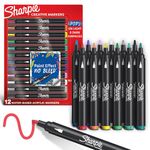 Sharpie Creative Markers, Water-Based Acrylic Markers, Bullet Tip, Assorted Colours, 12 Count