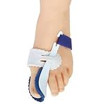 A Pair of Big Toe Bunion Straighteners Night Splint Hallux Valgus Pad Correctors Foot Care (White+Blue)