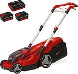 Einhell Power X-Change RASARRO 36/38 Cordless Lawnmower With Battery (x2) And Twin-Charger - 36V, Brushless Motor, 38cm Cutting Width, 45L Grass Box, 6 Cut Heights, Mulching - Battery Lawn Mower