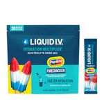 Liquid IV Hydration Multiplier Drink Mix 30 Count - Firecracker Flavor - 30 Total Individual Stick Packets - 480 Grams