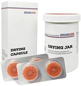 Hearing AIDS Drying Kit Drying Jar Drying Dehumidifier Dryer (Two Cards Drying Pallets and One Drying Jar) (60*85mm)