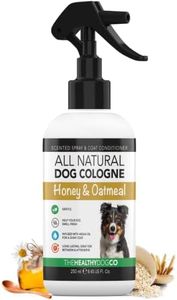 The Healthy Dog Co - Dog Perfume Spray - Honey & Oatmeal Dog Spray for Smelly Dogs - Lovely Smelling Dog Deodorant for Smelly Dogs - Dog Cologne suitable as Puppy Spray - 250ml