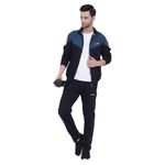 ATHLET Tracksuit for Men's and Boys - Three-Third Cotton Fleece Track Suit for Gym, Running, Sports & Casual Use Ragular Fit, Ideal Winter Wear (IN, Alpha, L, Regular, NAVY PEACOCK)