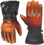 KEMIMOTO Heated Motorcycle Gloves, Dual-Zone Heating, 3000mAh Battery for Winter Commutes