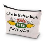 JYTAPP TV Show Inspired Makeup Bag Friend Merchandise Gifts Life is Better with Friend TV Inspired Friendship Gift Friendship Cosmetic Makeup Bag