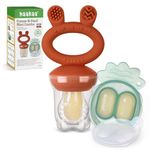 haakaa Baby Fruit Food Feeder, Breastmilk Popsicle Molds, BPA Free Silicone Feeder for Safe Infant Self Feeding, 4 Month+(Copper)
