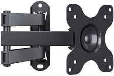 BONTEC TV Wall Bracket, Full Motion TV Wall Mount with Swivel, Tilt and 360° Rotation, Fits 13-30 Inch Screens, Monitor Wall Mount Bracket for TV & Monitor, Max Load 15kg, VESA 75x75mm to 100x100mm