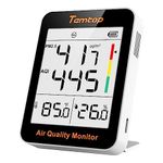 Temtop Air Quality Monitor PM2.5 Thermo-Hygrometer Digital Hygrometer Indoor Humidity Gauge for Home Office Humidity monitor for Bedroom, Livingroom S1-up