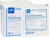 Medline Industries PRM256000 Caring Non-Woven Sterile Drain Sponge, 4-Inch X 4-Inch, 6-Ply (Pack of 600)