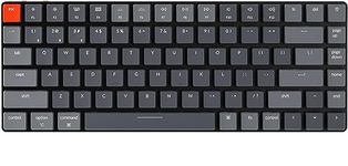 Keychron K3 Ultra-Slim 75% Layout Wireless Wired Mechanical Keyboard, Hot-swappable Compact 84 Keys Bluetooth RGB LED Backlit for Mac Windows, Low Profile Optical Brown Switch, Version 2