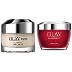 Olay Ultimate Eye Cream For Dark Circles with Colour Correcting Formula Suitable for All Skin Tones,15ml & Cream