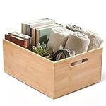 Prosumer's Choice Bamboo Storage Box - Bamboo Box Storage for Kitchen, Living Room, Bathroom, Office - Arts & Crafts Container Caddy Basket - Home Decor & Organization Accessories