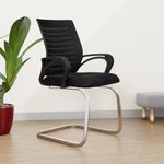 ROSE® Elite Mesh Mid-Back Ergonomic Office Visitor Chair | Study Chair | Computer Chair | Work from Home (Black)