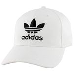 adidas Originals Mens Icon Precurve Snapback Cap, White/Black, One Size
