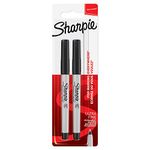 Sharpie Permanent Markers | Ultra-Fine Point | Black | 2 Count