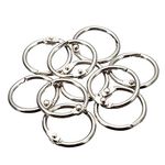 DEZIINE® Binder Ring,Key Chain Key Rings,Card Ring, Stainless Steel 10 Pieces - Diameter 2.5 cm