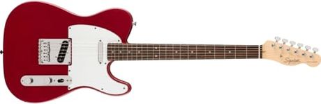 Squier by Fender Debut Collection Telecaster Electric Guitar, Laurel Fingerboard, White Pickguard, Dakota Red