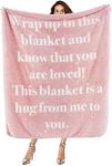 Bedsure Get Well Gifts for Women - Pink Blanket After Surgery Blanket with Inspirational Words Sympathy Gift for Men Hug Soft Fleece Healing Blanket 50x60 Inch