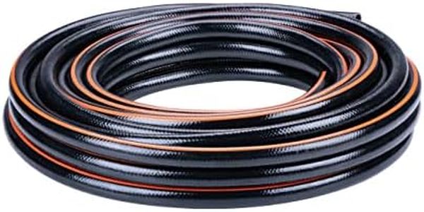 BLACK+DECKER Tuyau d'Arrosage 15M - Tuyau Jardinage ⌀13 mm - Outillage de Jardin - Max. 6Bar - PVC - Noir/Orange
